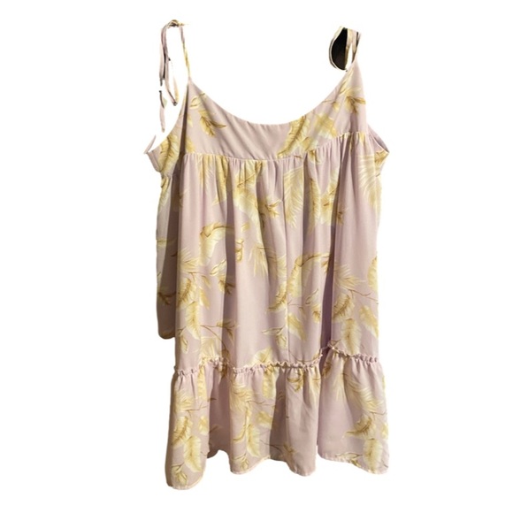 3X Forever 21 purple cream white & tan graphic print sleeveless lined mini dress - Picture 9 of 15